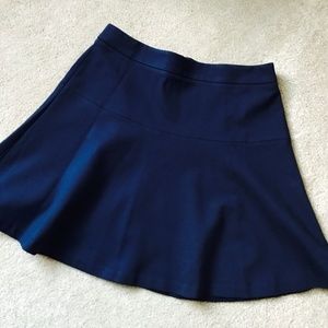Navy Ponte Skater Skirt